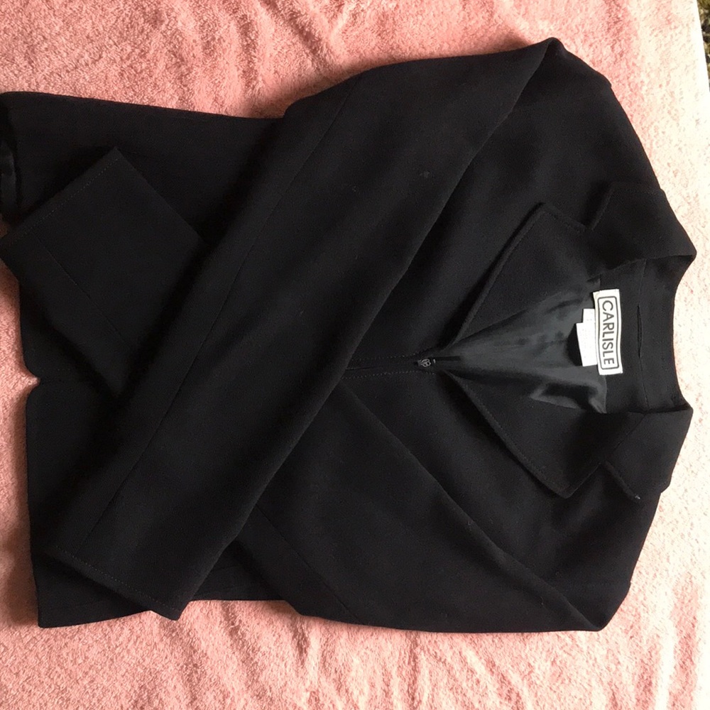 Black blazer with shoulder pads